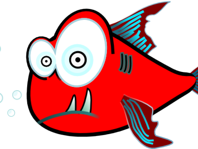 Funny Fish Clipart - Piranha Clip Art (640x480)