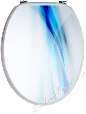 Sticker Abattant Wc 3d Art Bleu - Toilet Seat (400x400)