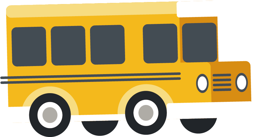 Cartoon School Bus - Bus Vector Png (1000x1000)
