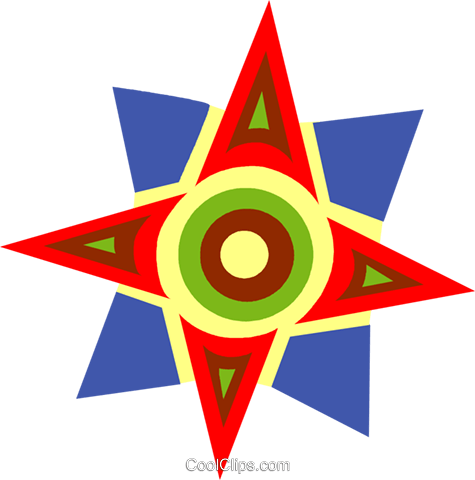 Northern Star Royalty Free Vector Clip Art Illustration - Circle (475x480)