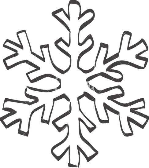 Snowflake Doodle - Snow Sketch Icon (487x550)