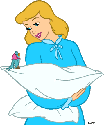 Cinderella, Mice And Birds Clip Art - Cinderella Princess (363x439)