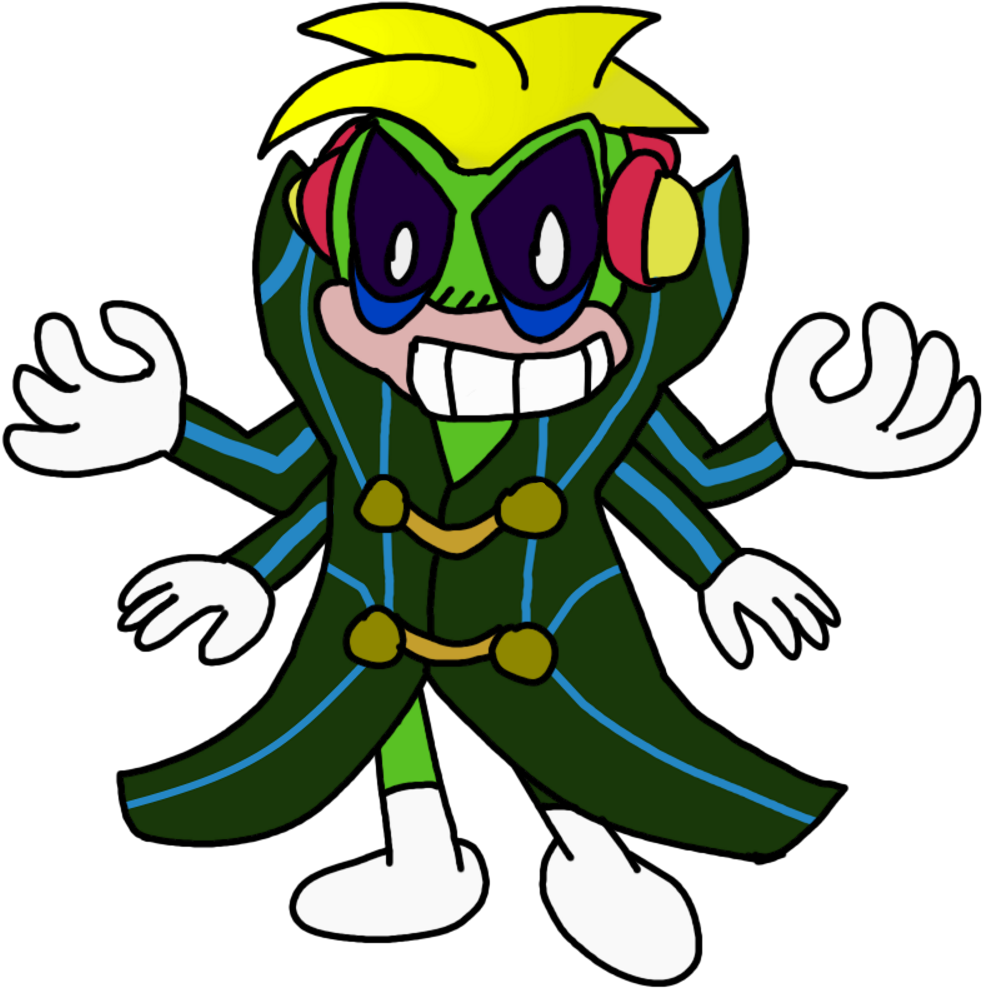 Temporal, The Time Master Grasshopper - Cartoon (1000x1019)