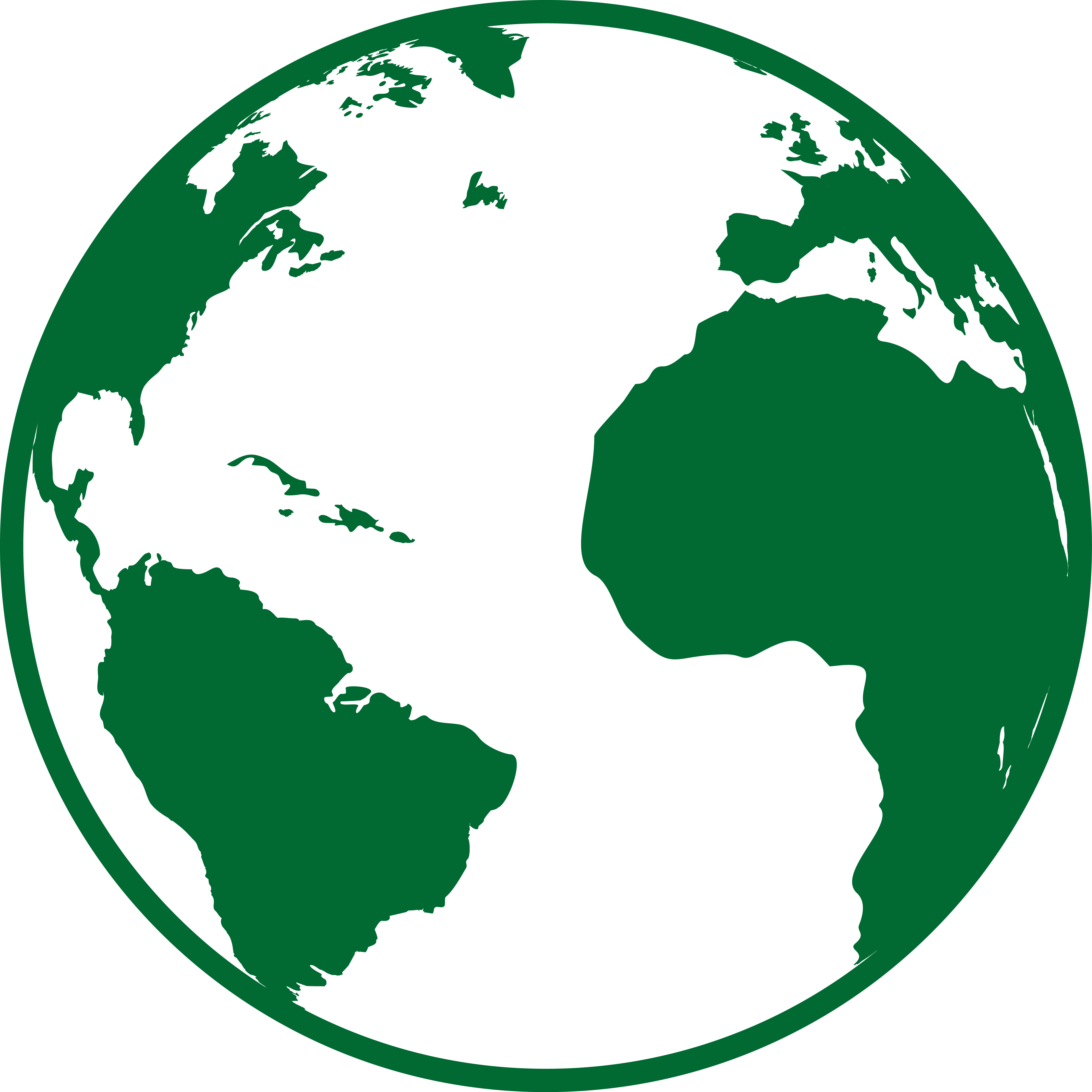 United States World Map Globe - World Map Globe Png (6764x6763)