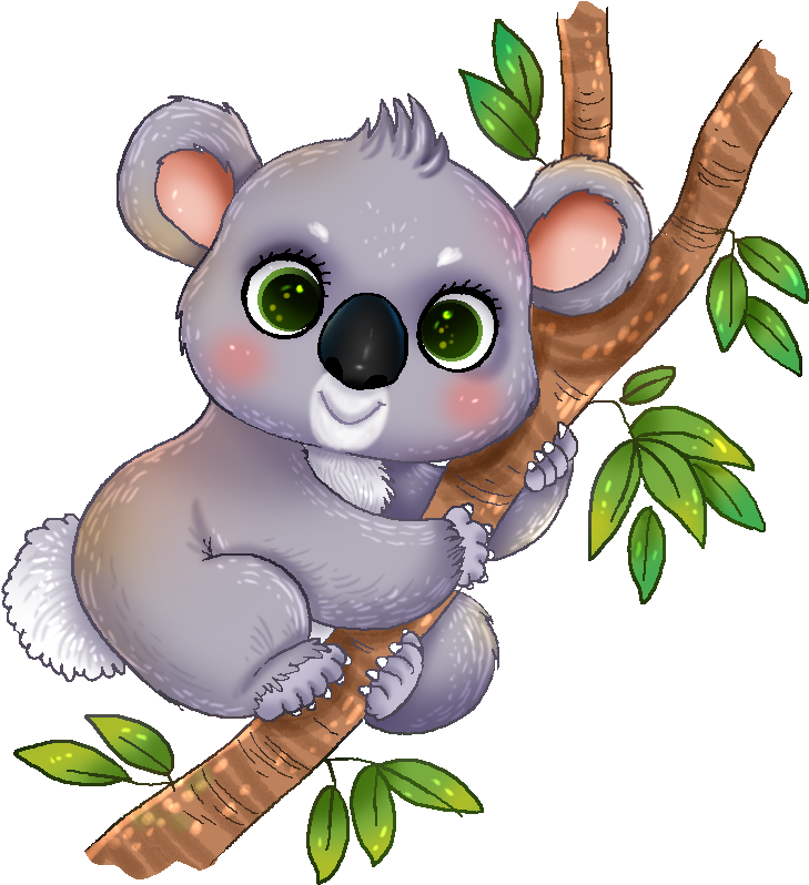 This Cute Adorable Koala Clip Art Is Perfect For Use - Cartoon (809x884)