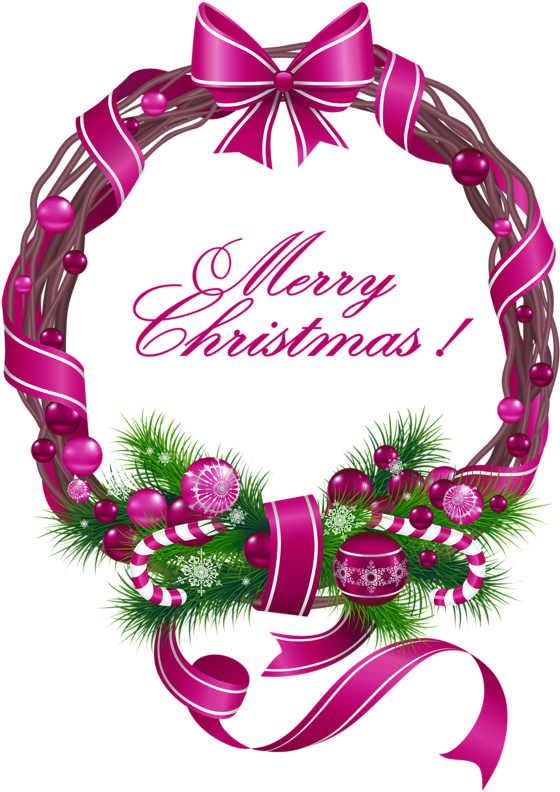 Clip Art - Wreath Merry Christmas Png (800x800)