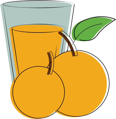 Glass Of Orange Juice Clipart - Carton (550x550)