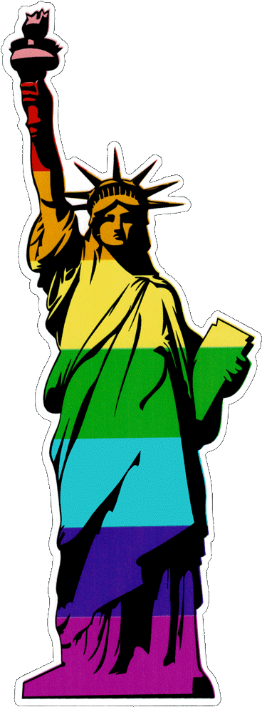 Small Bumper Sticker / Decal - Statue Of Liberty (381x1000)