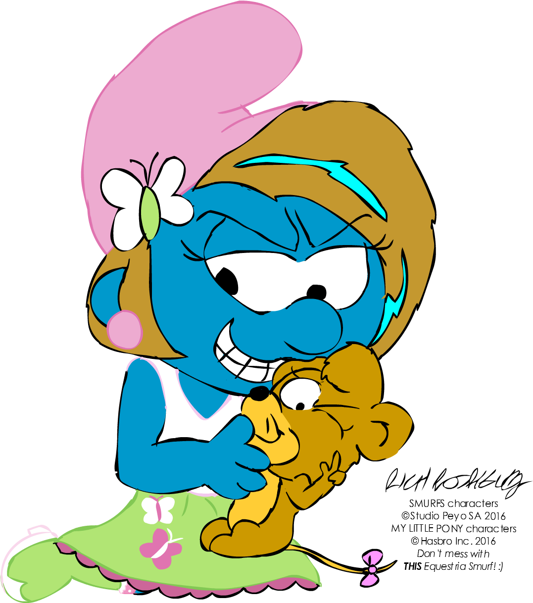 Equestria Girls Smurfs (1100x1217)