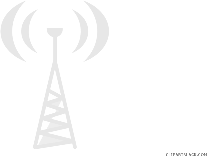 Cell Phone Tower Tools Free Black White Clipart Images - Antenna (700x525)