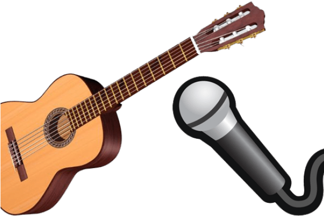 Microphone Clipart Guitar - Guitar And Microphone Clipart (640x480)