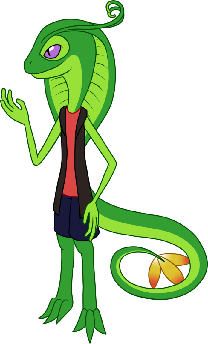 Reptile Amphibian Green Clip Art - Cartoon (696x1147)