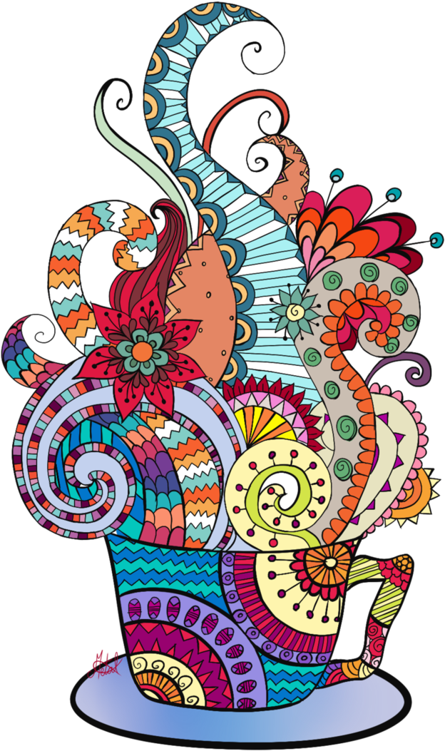 Mandala Coffee By X Metalmau5 X - Illustration (746x1072)