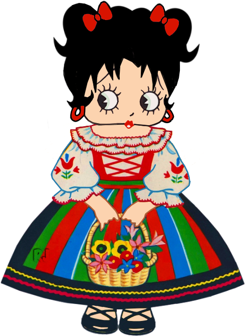 Easter Flowers - Betty Boop (590x762)