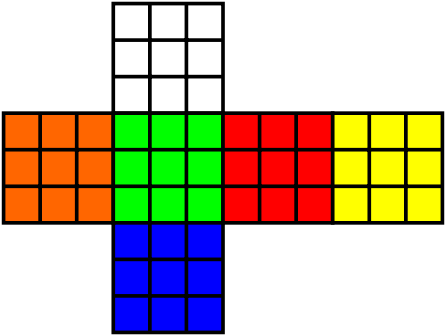 Japanese Color Scheme Of A Rubik ' S Cube Clipart - Rubiks Cube Color Scheme (512x402)