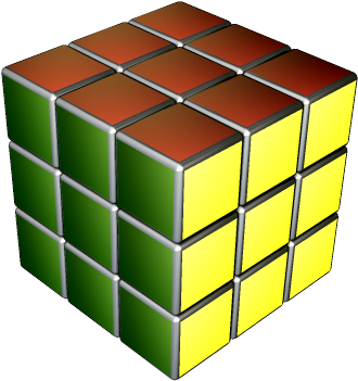 Rubik's Cube Animated - Rubix Cube Animation (400x400)