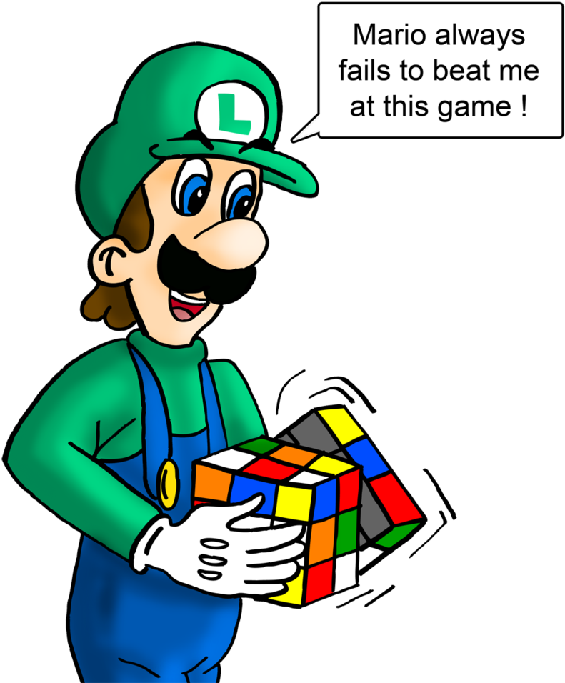 Luigi Rubik's Cube By Zefrenchm - Mario Rubik's Cube (816x980)