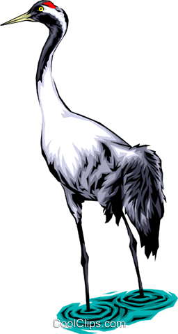 Common Crane Royalty Free Vector Clip Art Illustration - Crane Bird (256x480)