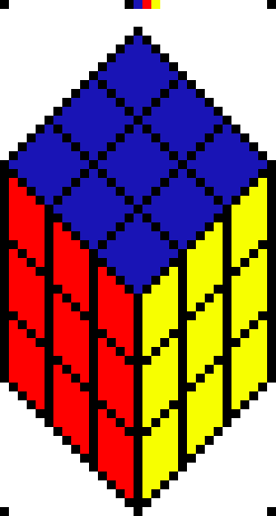 Rubix Cube - Rubik Cube Pixel Art (310x580)