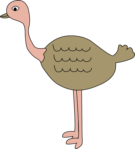 Emu Clipart Ostrich - Ostrich Clipart (451x500)