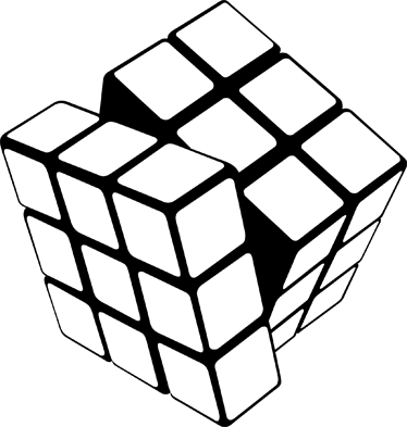 Wall Color - Rubix Cube Coloring Page (374x393)