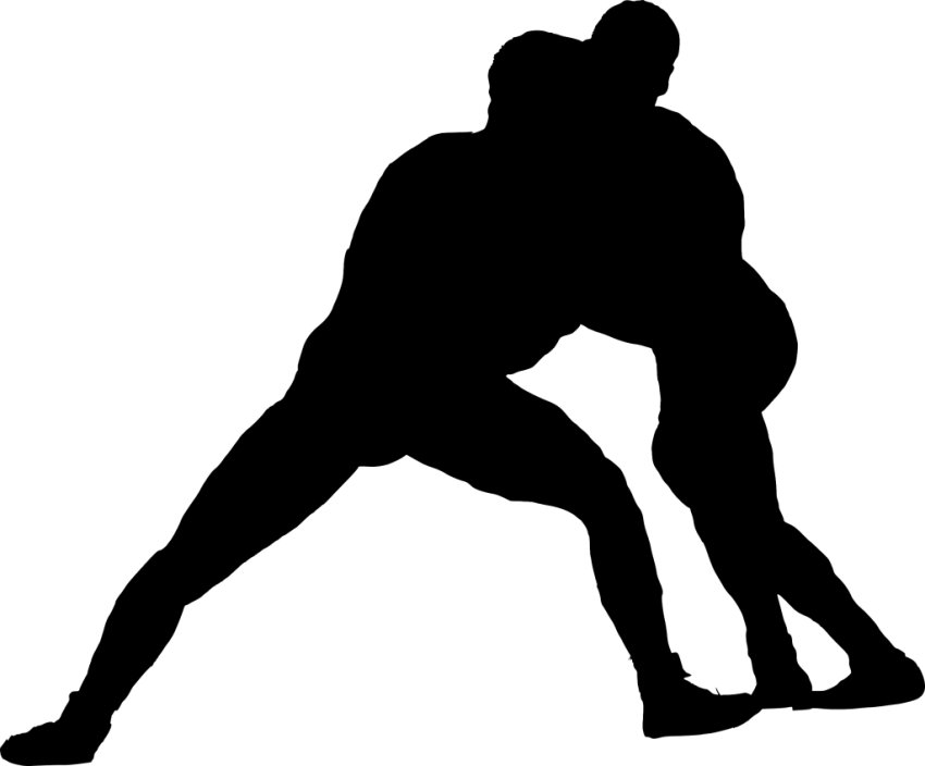 Free Png Sport Wrestling Silhouette Png Images Transparent - Silhouette (850x704)