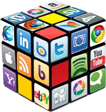 Social-rubix - Social Media Rubix Cube (372x392)