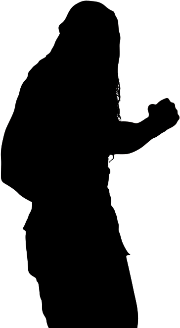 Silhouette - Fat Man Silhouette Png (364x662)