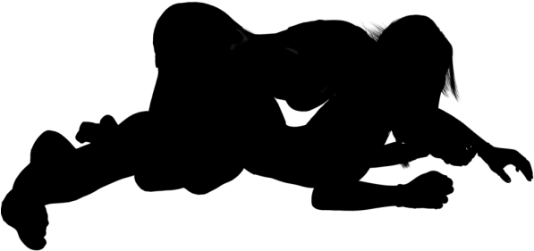 Silhouettes, Wrestling - Deviantart (600x340)