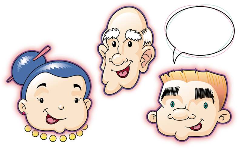 Cartoon Seniorcitizens - Cartoon Senior Citizen Face (792x504)
