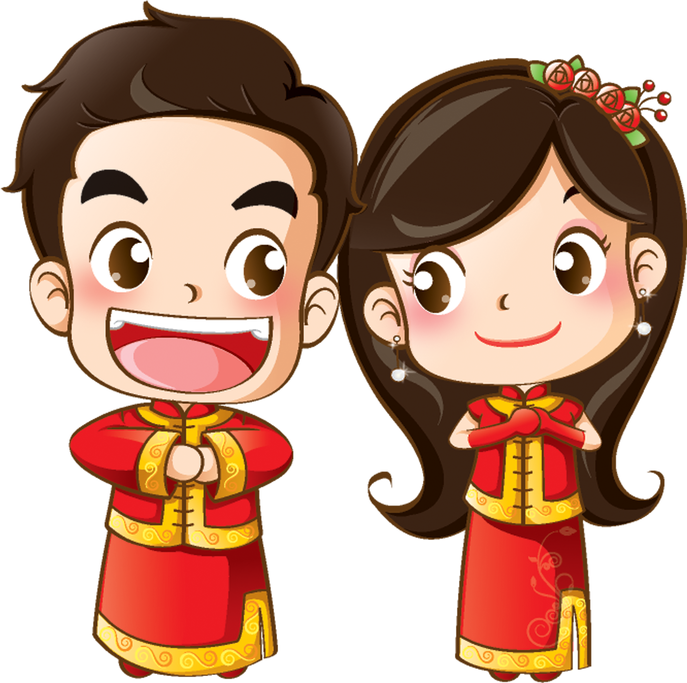 Wedding Invitation Cartoon Drawing - Bride And Groom Animation (2150x1995)