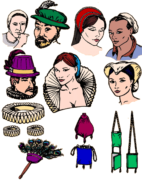 003 Elizabethan Wardrobe Accessories - Margo Anderson The Elizabethan Wardrobe Accessories (475x600)
