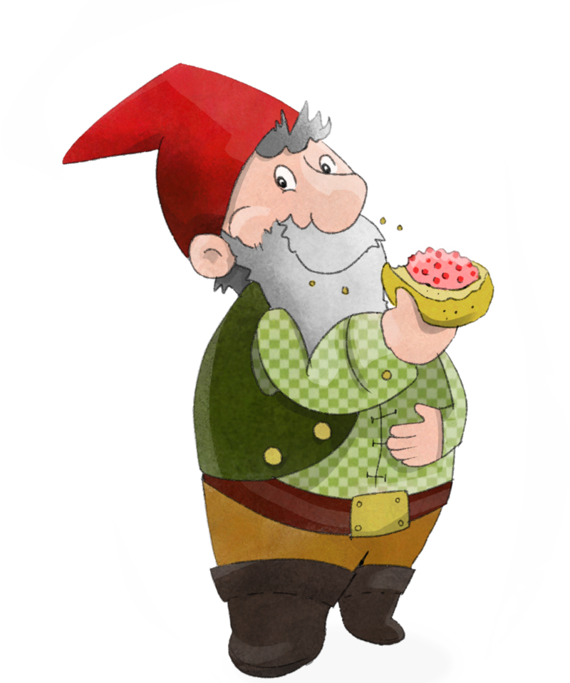 Illustration Gartenzwerg - Garden Gnome (800x958)