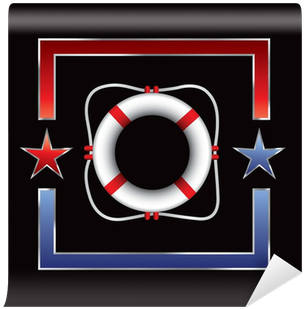 Life Ring Red And Blue Star Frame Wall Mural • Pixers® - Greatest Hockey Coaches: Top 100 (400x400)