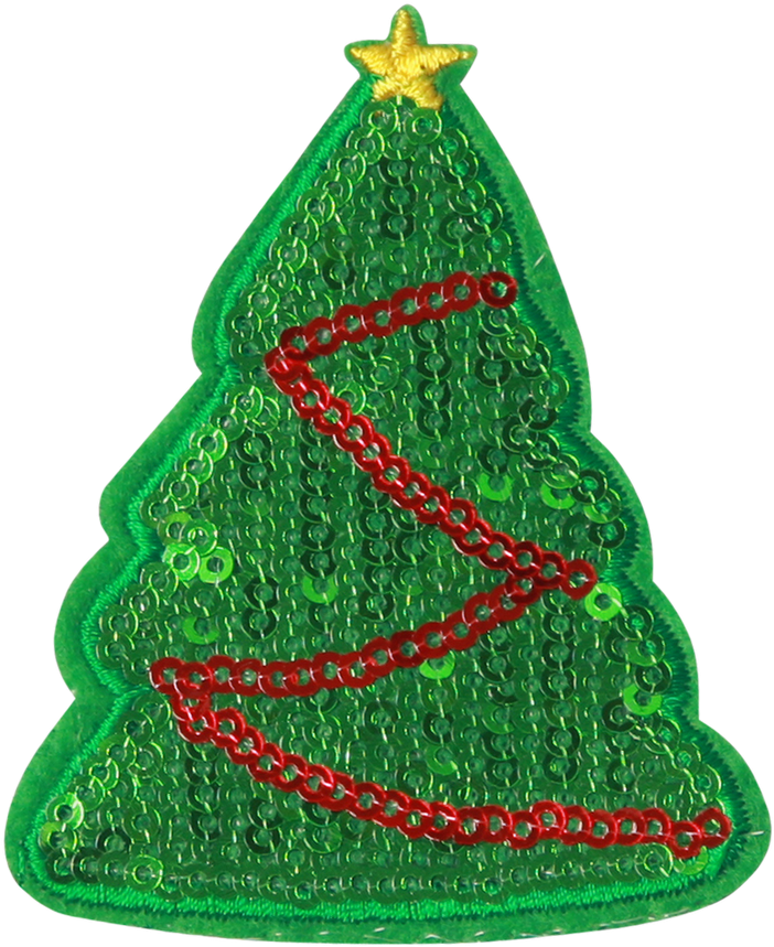 Juletrae Strygemaerker Strykemerke Palietter - Christmas Tree (1000x1000)