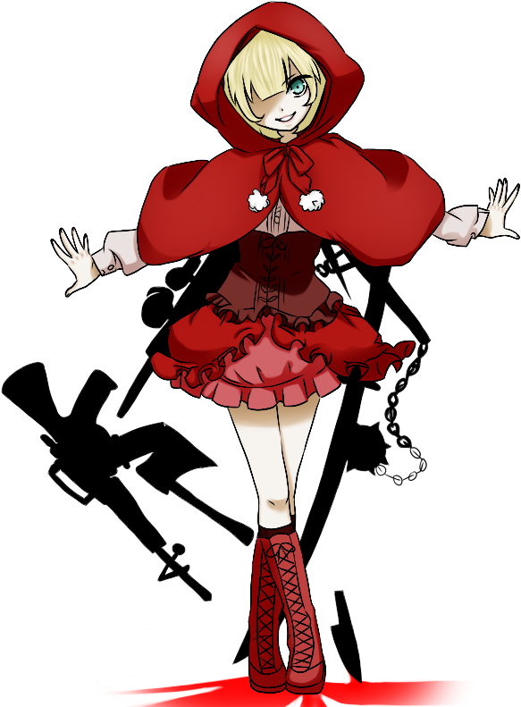 Badass Red Riding Hood By Popokuchi - Little Red Riding Hood Killer (626x800)