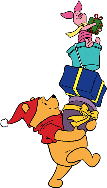 Winnie The Pooh Clipart Christmas - Christmas Winnie The Pooh (400x662)
