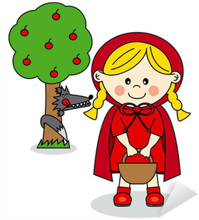 Little Red Riding Hood And The Big Bad Wolf Sticker - Little Red Riding Hood (400x400)