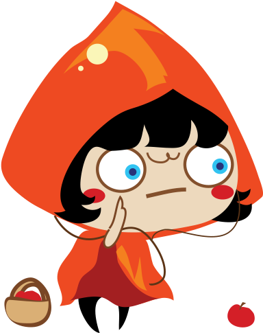 Red Riding Hood Stickers Messages Sticker-2 - Cartoon (500x500)
