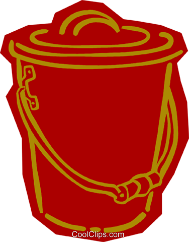 Pail Royalty Free Vector Clip Art Illustration - Pail Royalty Free Vector Clip Art Illustration (376x480)