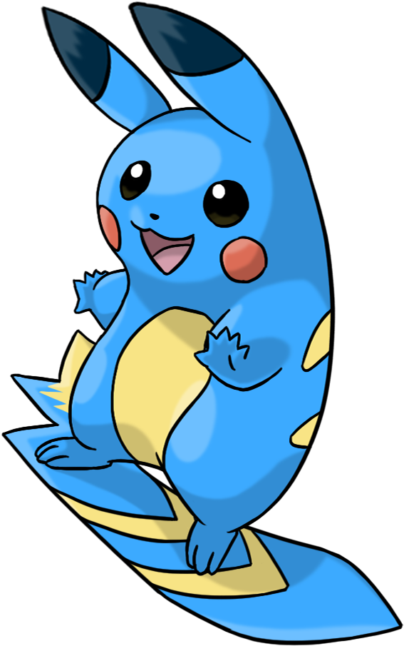 Surfing Pikachu [water/electric] By Pokemonconcepts - Alola Pikachu (629x932)