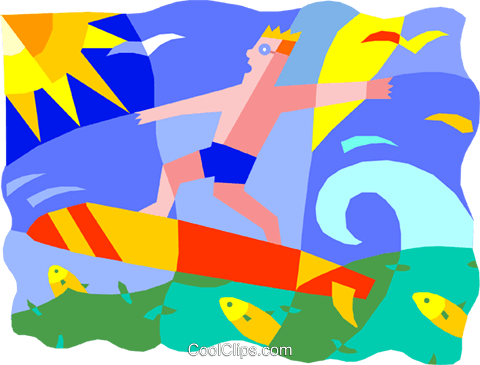 Surfing Royalty Free Vector Clip Art Illustration Vc001030 - Graphic Design (480x365)