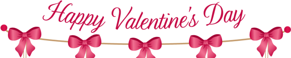 Valentine's Day Clipart Transparent - Happy Valentine Day Png (980x200)