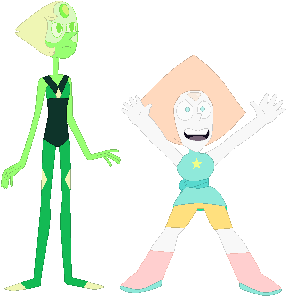 Pearl And Peridot Outfit And Colour Swap By Twistednights - Cartoon (582x598)