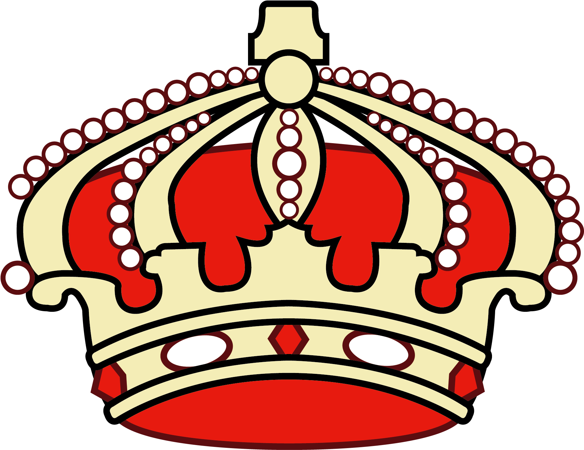 Pearl Crown Vector 2133*2138 Transprent Png Free Download - Real Rewards Casino Free (2133x2138)