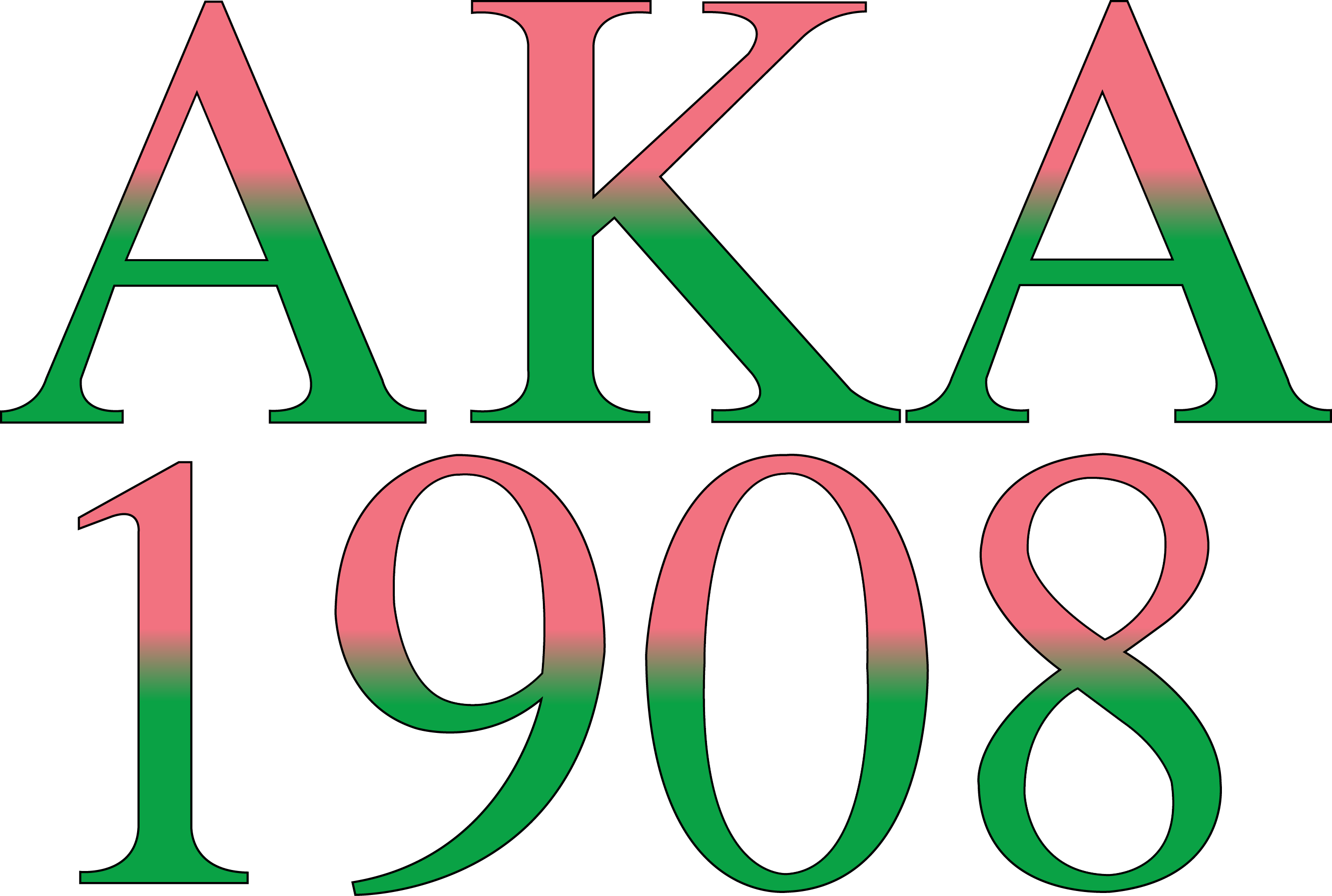 Aka Logo Alpha Kappa Alpha Clipart - Alpha Kappa Alpha 1908 (2662x1791)
