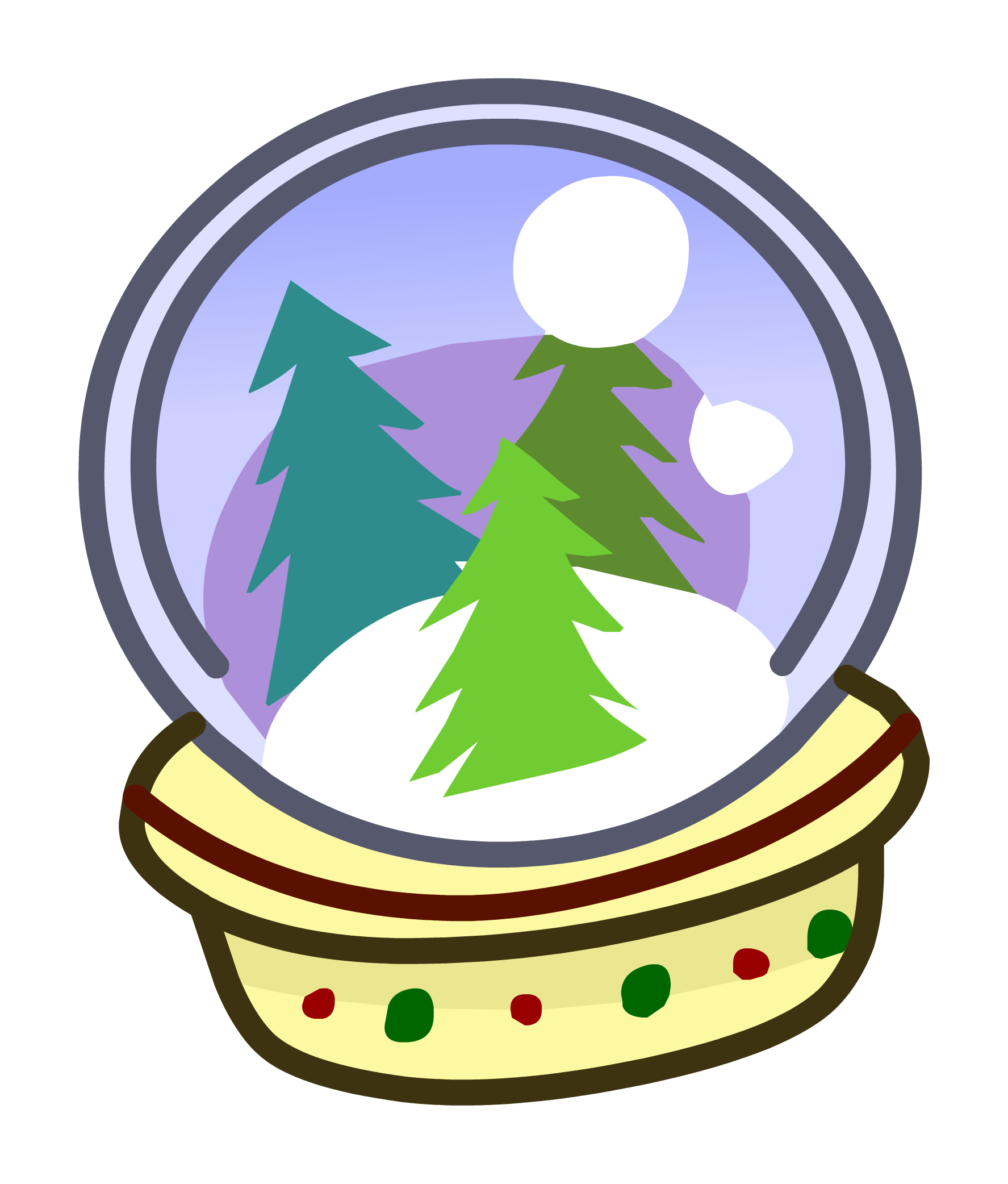 Snow Globe Pin - Christmas Tree (1775x2084)