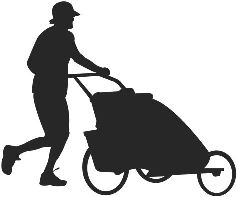 Father Pushing Child Carriage Transparent Png - Child (512x512)