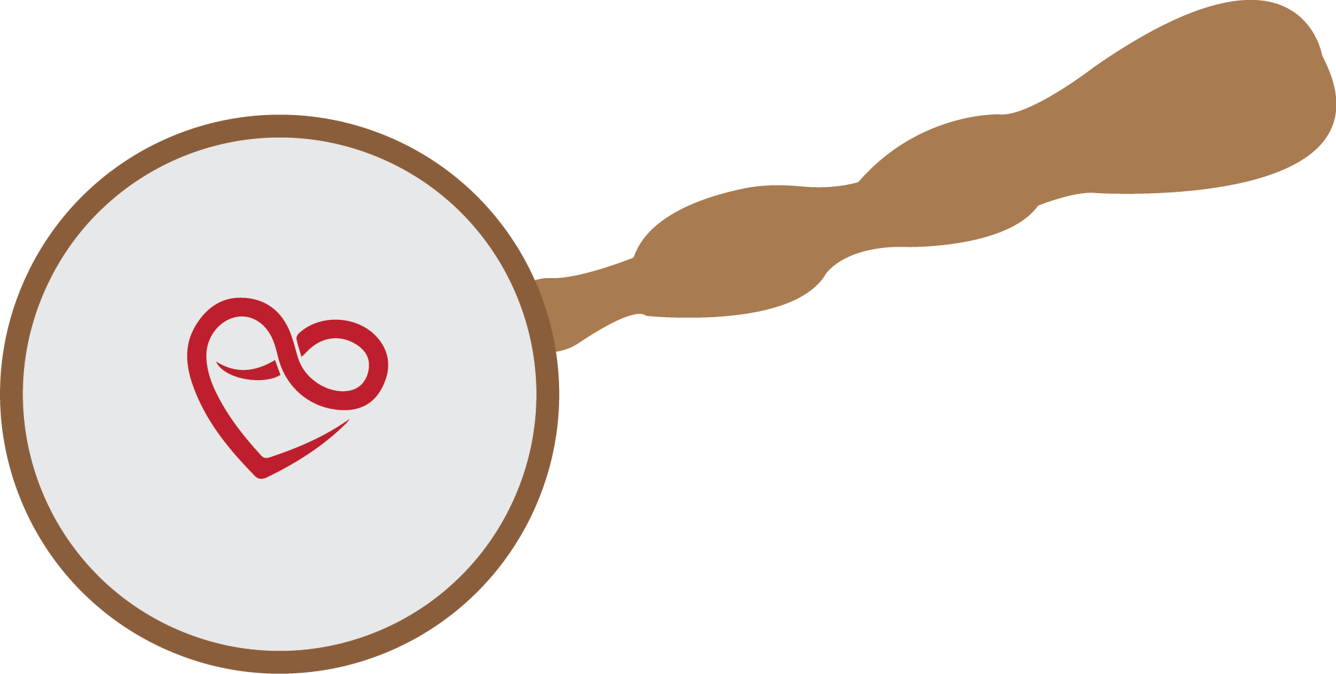 Magnifying Glass Over A Hart Shape - Glass (1950x984)