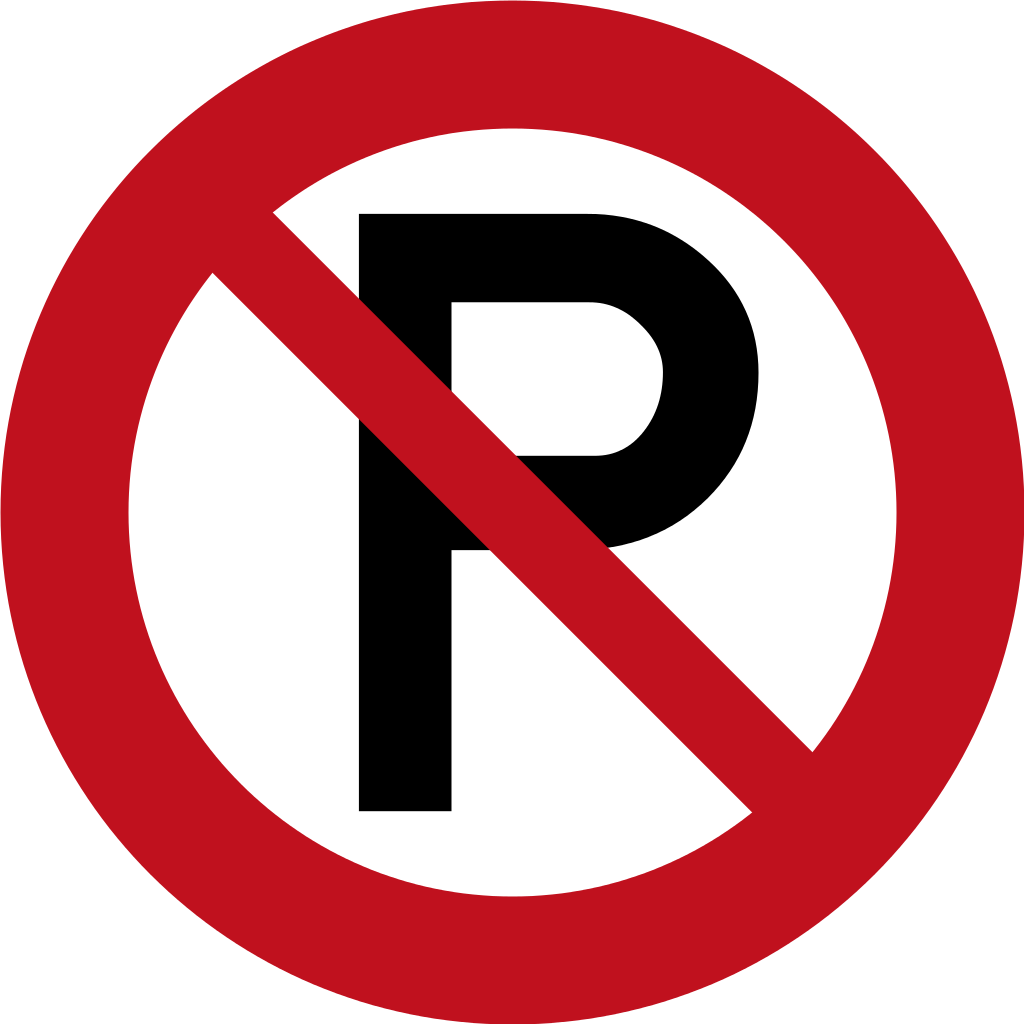 New Zealand Road Sign R6-70 - No Parking Signs Nz (1024x1024)